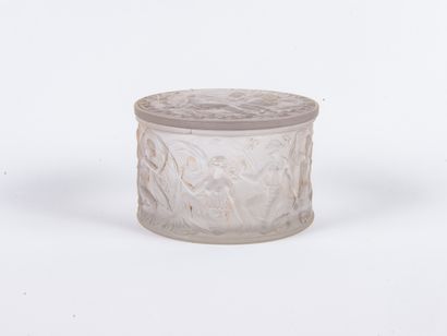 LALIQUE France
Boite circulaire en verre...