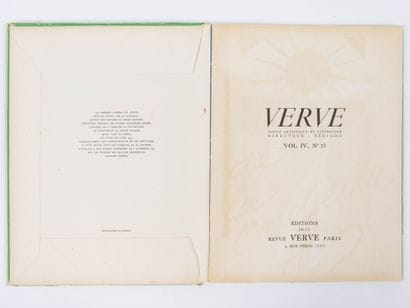 Revue Verve. Vol. IV, n°13. MATISSE. De la...