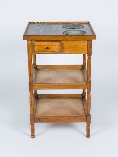 Veneered refreshment stand opening with a...