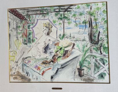 André DIGNIMONT (1891-1965) 
Jeune élégante...