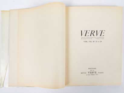 Revue Verve. Vol. VII, n°27 / 28. 
Paris,...