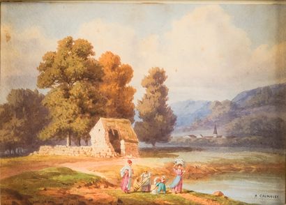 Hedwig CALMELET (1814-?) 
Porteuse d’eau...