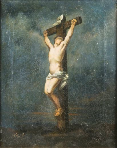 Ecole du XVIIIe siècle 
Christ sur la croix...