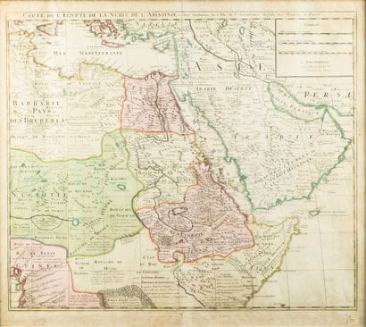 Lot comprenant : 

Carte de l’Egypte, de...