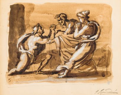 Georges PAPANDREOU (c.1910)
Scène mythologique...