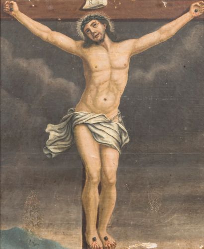 Ecole du XVIIe siècle 
Christ sur la croix...