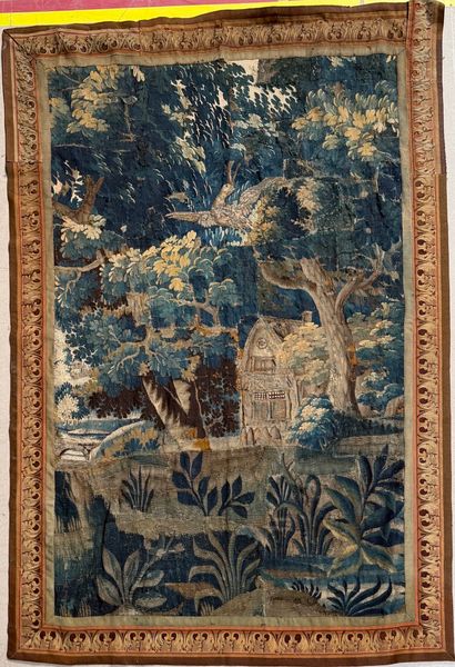 Aubusson, XVIIIe siècle 
Tapisserie de verdure...