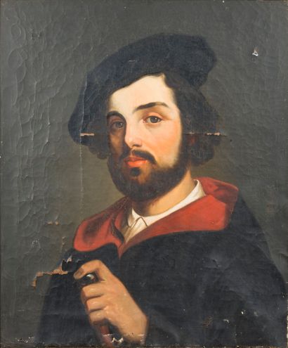Ecole du XIXe siècle 
Portrait d’un artiste...