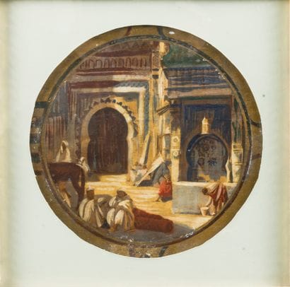Ecole orientaliste début XXe 
Vue de palais...
