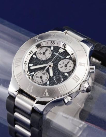 CARTIER
(CHRONOGRAPHE 21 - CHRONOSCAPH RÉF....