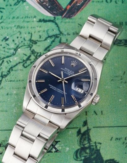 ROLEX
(OYSTER PERPETUAL DATE - BLEU RÉ F....