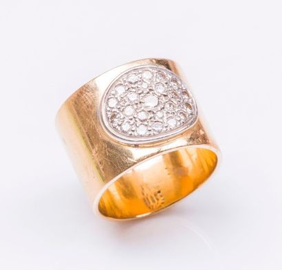 Bague bandeau en or jaune 18 carats (750...