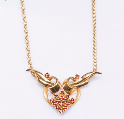Collier en or jaune 18 carats (750 millièmes),...