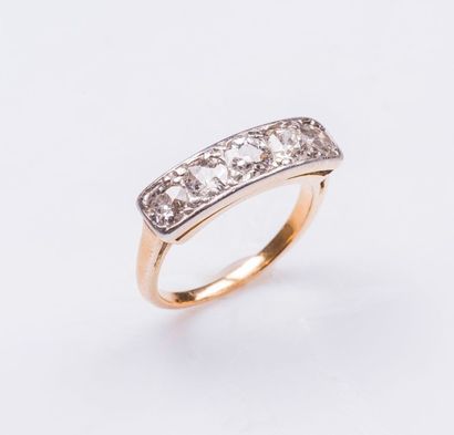 Bague jarretière en or jaune 18 carats (750...