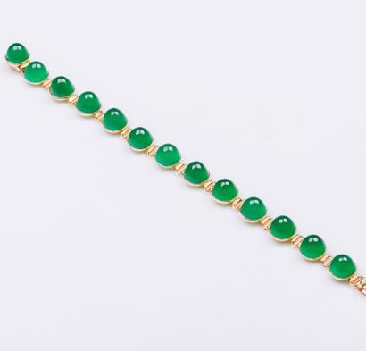 Bracelet articulé en or jaune 18 carats (750...