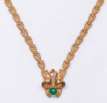 Collier en or jaune 18 carats (750 millièmes)...