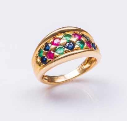 Bague jonc en or 18 carats (750 millièmes)...