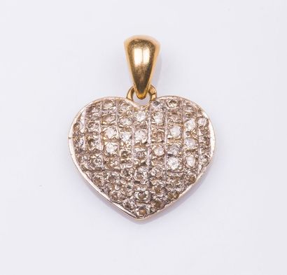 Pendentif c?ur en or jaune 18 carats (750...