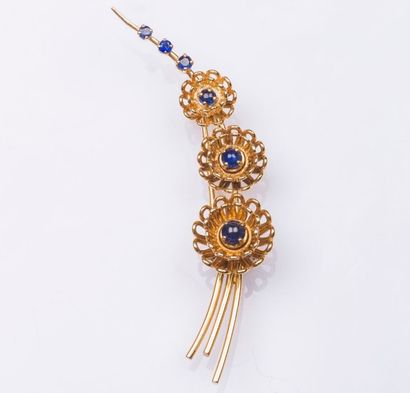 Broche gerbe en or jaune 18 carats (750 millièmes)...