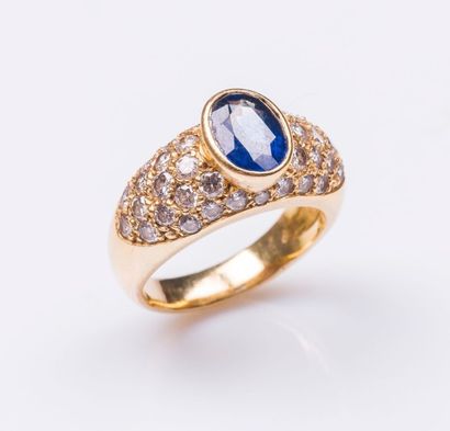 Bague jonc bombé en or jaune 18 carats (750...