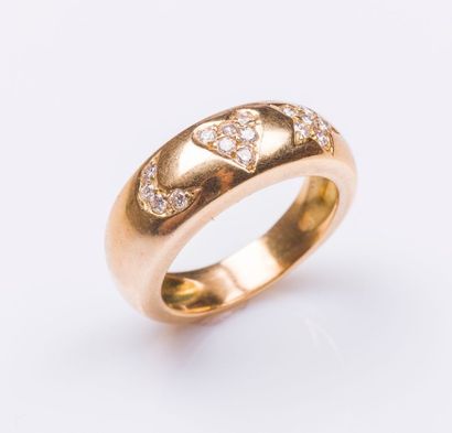 Bague jonc en or jaune 18 carats (750 millièmes)...