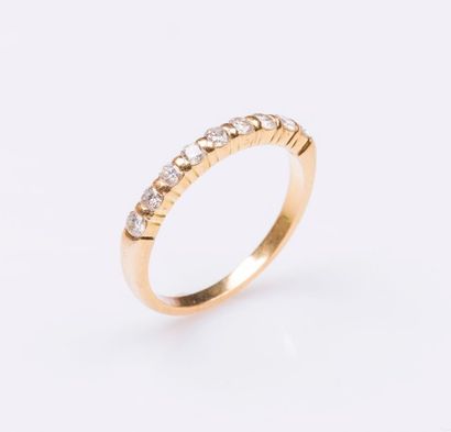 Demi alliance en or jaune 18 carats (750...