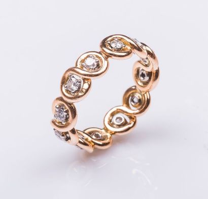 Alliance en or jaune 18 carats (750 millièmes)...