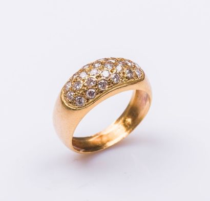 Bague jonc bombée en or jaune 18 carats (750...