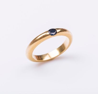 Bague jonc en or jaune 18 carats (750 millièmes)...