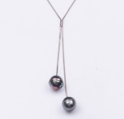 Collier négligé en argent (925 millièmes)...