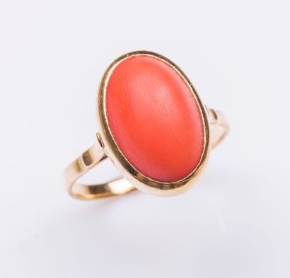 Bague en or jaune 18 carats (750 millièmes)...
