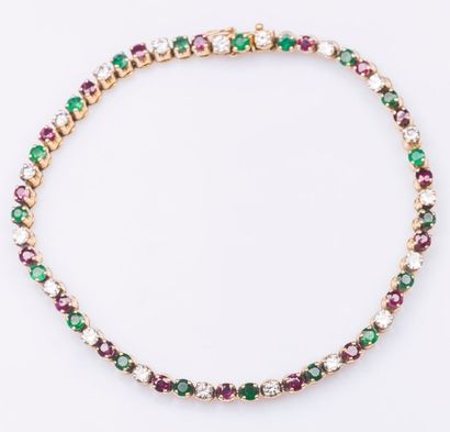 Bracelet ligne en or jaune 18 carats (750...