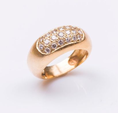 Bague jonc en or jaune 18 carats (750 millièmes)...