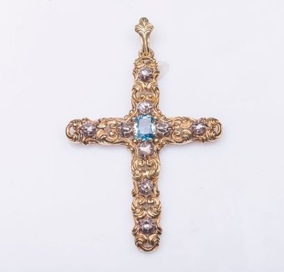Pendentif croix en or jaune 14 carats (585...