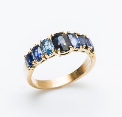 Bague jarretière en or jaune 18 carats (750...