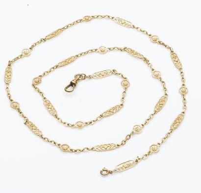 Chaîne en or jaune 18 carats (750 millièmes)...