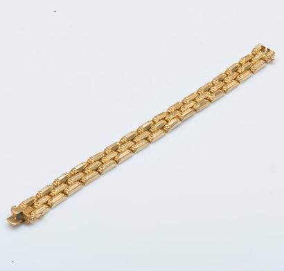 Bracelet ruban souple en or jaune 18 carats...
