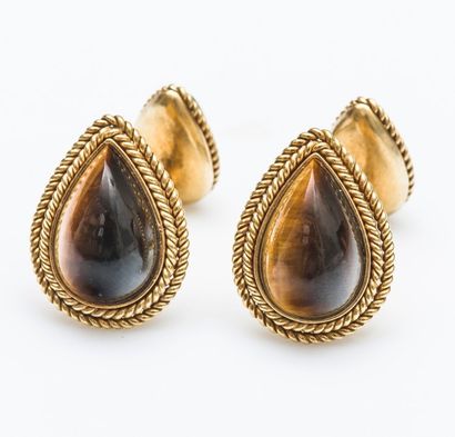Paire de boutons de manchettes goutte en...