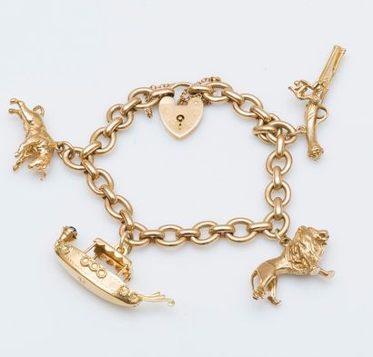 Bracelet charms en or jaune 9 carats (375...