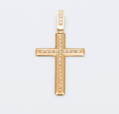 Pendentif croix en or jaune 18 carats (750...