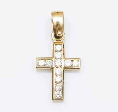 Pendentif croix en or jaune 18 carats (750...