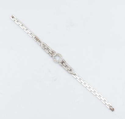 Bracelet souple en or gris 18 carats (750...