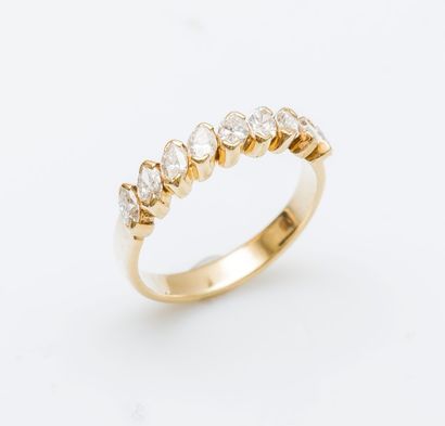 Demi alliance en or jaune 18 carats (750...