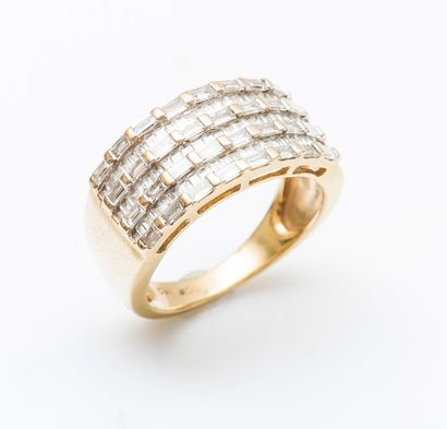 Bague bandeau en or jaune 18 carats (750...