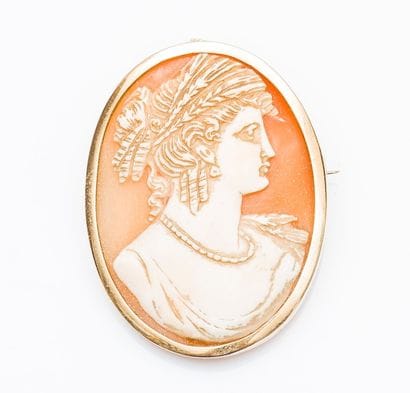 Broche pendentif en or jaune 18 carats (750...