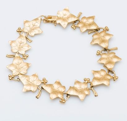 Bracelet en or jaune 18 carats (750 millièmes)...