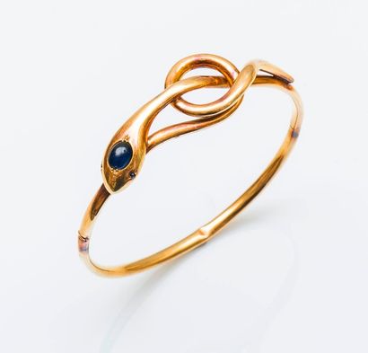 Bracelet jonc ouvrant en or jaune 18 carats...