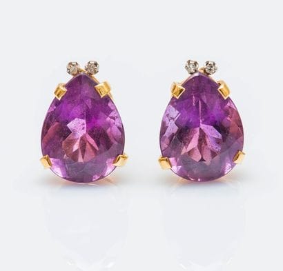 Paire de clips d’oreilles en or jaune 18...
