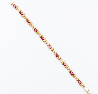 Bracelet souple en or jaune 18 carats (750...