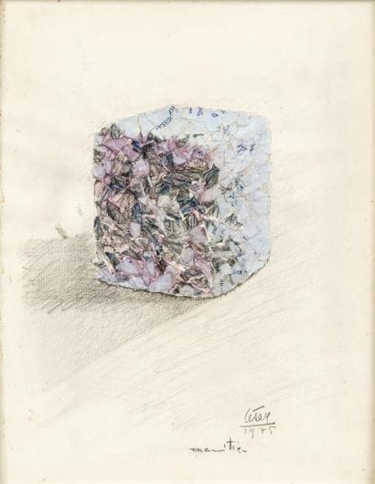 CESAR (1921-1998), 1975
Portrait de compression

Crayon...